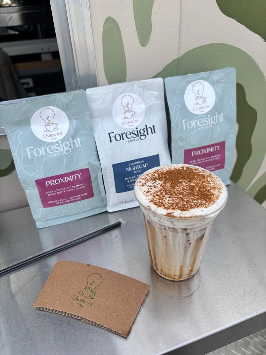 Foresight Coffee and iced latte